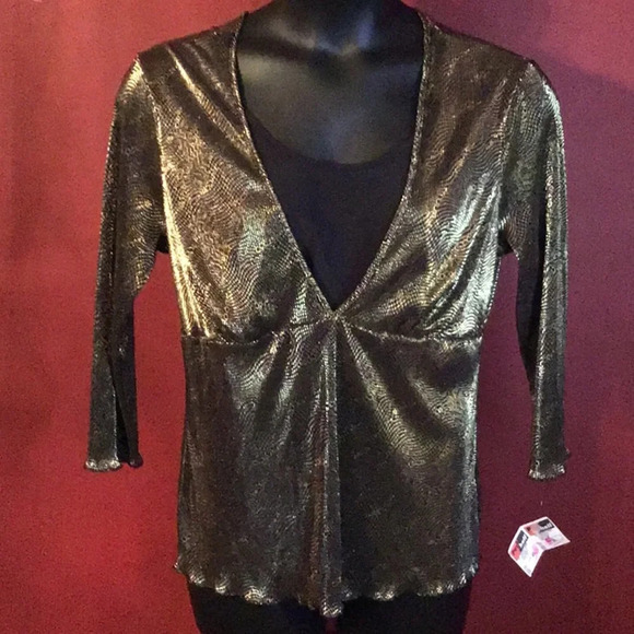 NWT MADISON MICHELLE GLITTER TOP SIZE XL - Picture 1 of 4